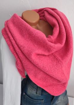 Damen Blogger Schal Winter Zipfel Tuch Stola kuschelweich warm made in Italy melone 2